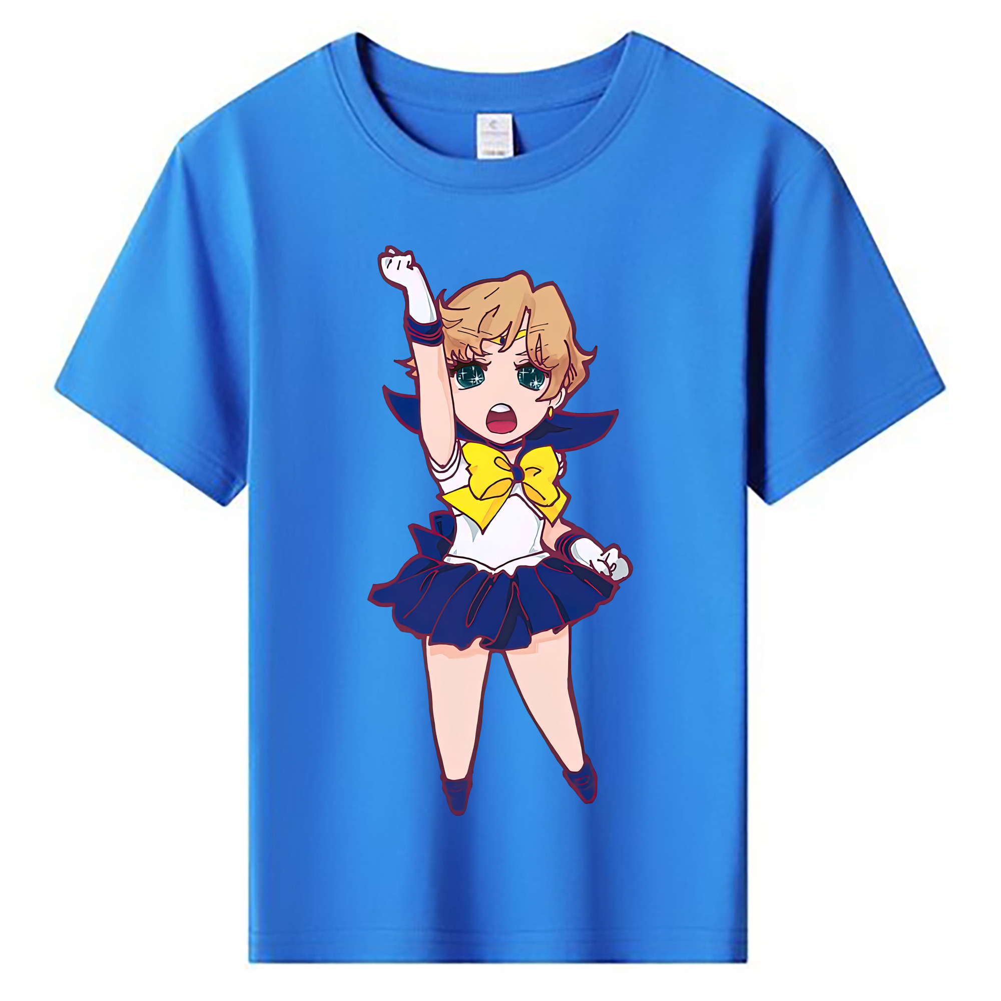（画像用） 美少女戦士セーラームーン 天王はるか Sailor Moon Tenoh Haruka 綿100％キッズTシャツ（フロントプリント）